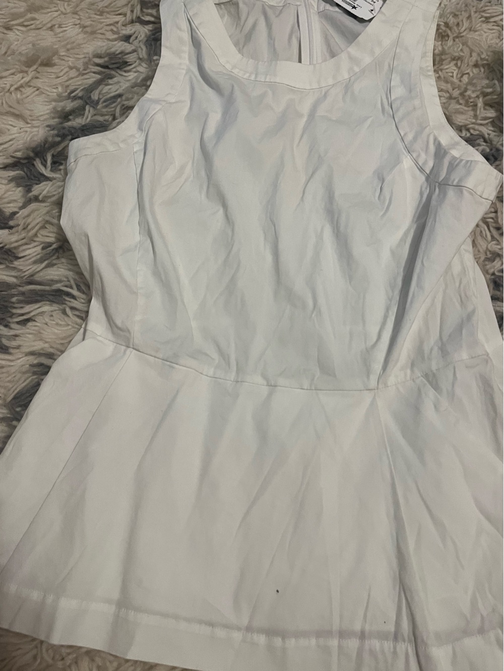 Theory white small blouse business career top sleeveless